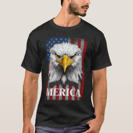 Camiseta Bandeira Patriótica Americana Águia 4 de julho
