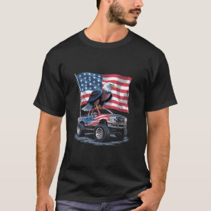 Camiseta Bandeira Patriótica Americana Águia EUA 4 de Julho