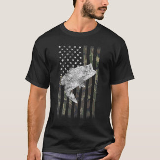 Camiseta Bandeira Patriótica Americana De Pesca De Peixes P