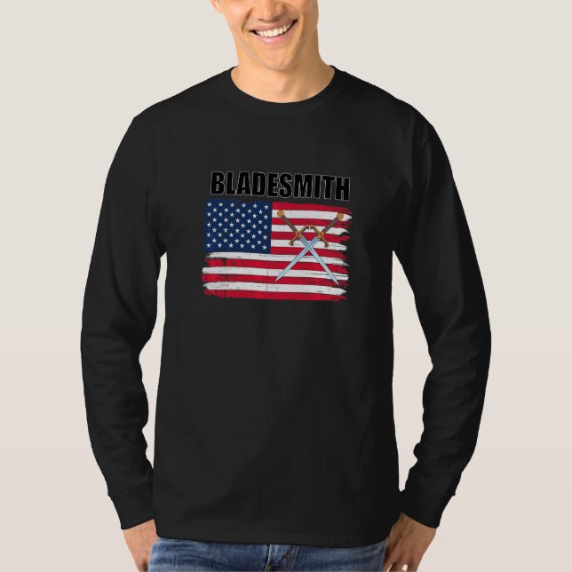 Camiseta Bandeira Patriótica Americana do Greve de Bladesmi (Frente)