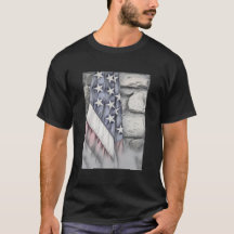 Bandeira Patriótica Americana na Parede