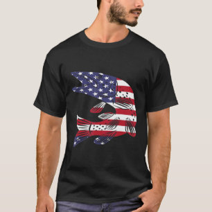 Camiseta Bandeira Patriótica Americana Pike Amp Musky F