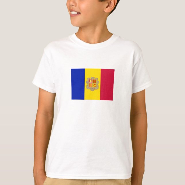 Camiseta Bandeira Patriótica Andorra (Frente)