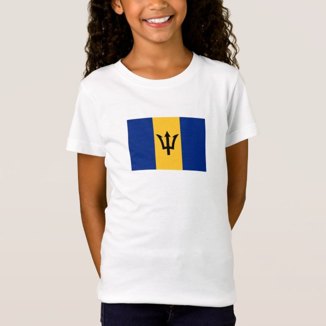 Camiseta Bandeira Patriótica Barbados (Frente)