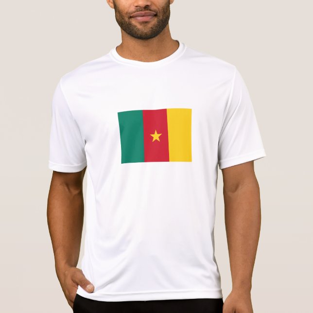 Camiseta Bandeira Patriótica Camarões (Frente)