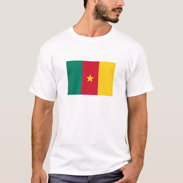 Camiseta Bandeira Patriótica Camarões (Frente)
