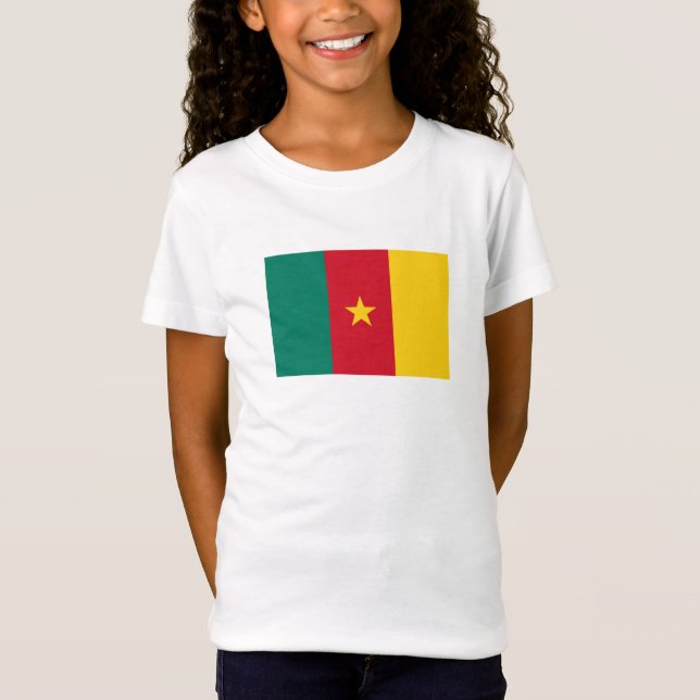 Camiseta Bandeira Patriótica Camarões (Frente)