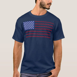 Camiseta Bandeira Patriótica Corgi 4 de julho Chá de Cachor