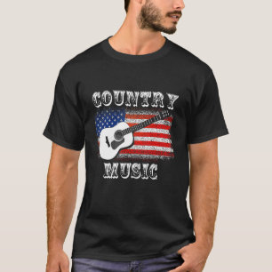 Camiseta Bandeira Patriótica Country Music Guitarista Banj