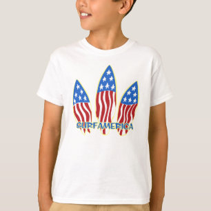 Camiseta Bandeira Patriótica da América do surf