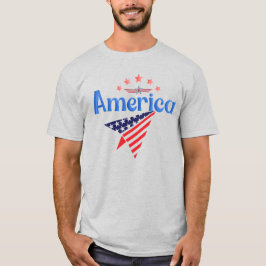 Camiseta Bandeira Patriótica da América Estrelas Unisex Hea