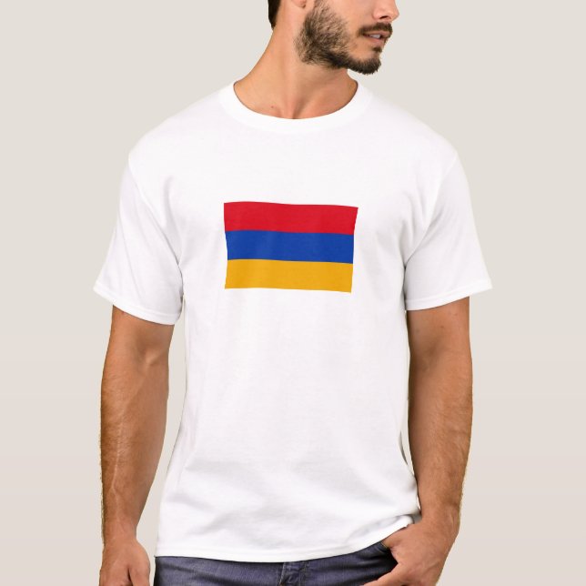 Camiseta Bandeira Patriótica da Armênia (Frente)