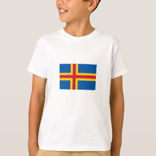 Camiseta Bandeira Patriótica das Ilhas Åland
