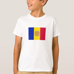 Camiseta Bandeira patriótica de Andorra