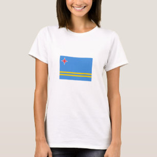 Camiseta Bandeira Patriótica de Aruba