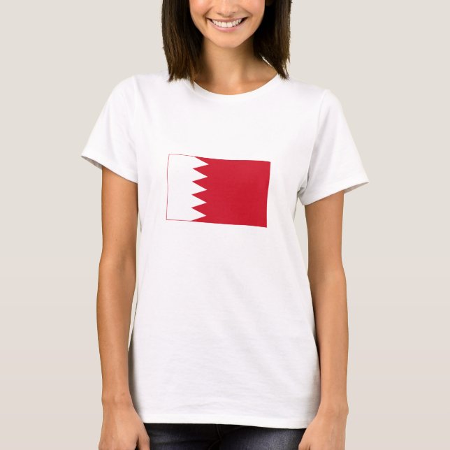 Camiseta Bandeira Patriótica do Bahrein (Frente)