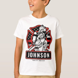 Camiseta Bandeira Patriótica do Bombeiro Personalizado