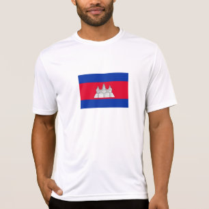 Camiseta Bandeira Patriótica do Camboja