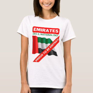 Camiseta Bandeira Patriótica dos Emirados Árabes Unidos