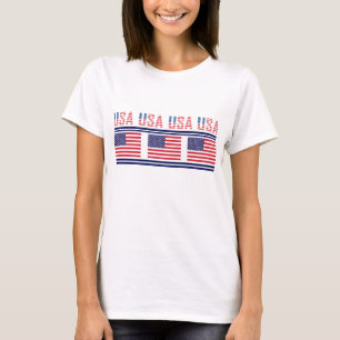 Camiseta Bandeira Patriótica Dos Estados Unidos Da América