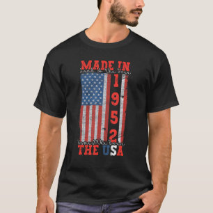 Camiseta Bandeira Patriótica Dos Eua, 1952, 70 B Dia Ind, 7