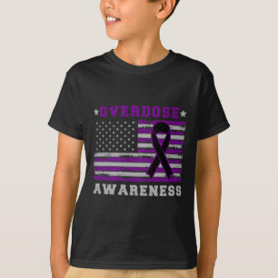 Camiseta Bandeira Patriótica Dos EUA Overdose De Drogas Ove