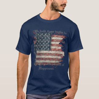 Camiseta Bandeira Patriótica e Declaração de Independência