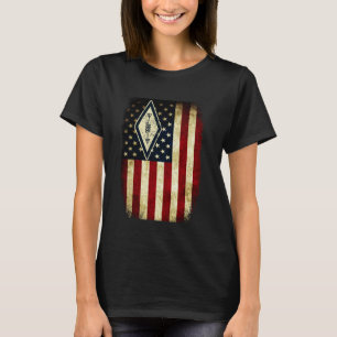 Camiseta Bandeira Patriótica EUA Ham Símbolo Internacional
