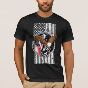 Camiseta Bandeira Patriótica Guerras Militares Tributam T-S