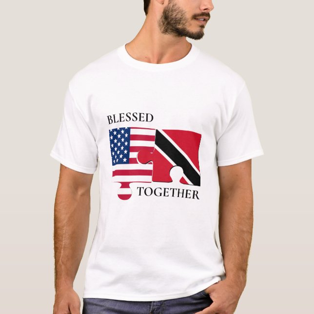 Camiseta Bandeira Personalizada Americana de Trinidade (Frente)