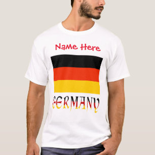 Camiseta Bandeira Personalizada da Alemanha Herança Masculi