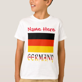 Camiseta Bandeira Personalizada da Alemanha Meninos Herança