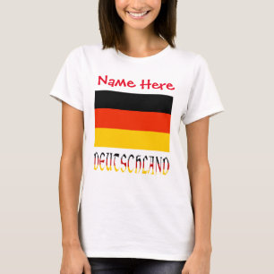 Camiseta Bandeira Personalizada da Alemanha Patrimônio Femi