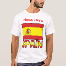 Bandeira Personalizada da Espanha Herança Masculin