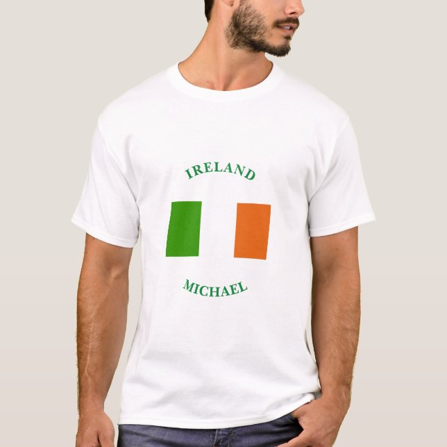 Camiseta Bandeira Personalizada da Irlanda (Frente)