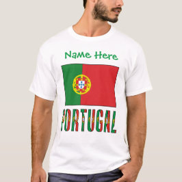 Camiseta Bandeira Personalizada de Portugal Herança Masculi