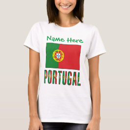 Camiseta Bandeira Personalizada de Portugal Patrimônio Femi