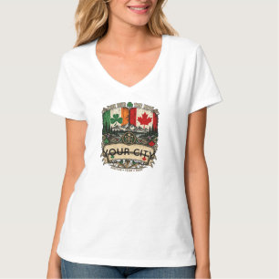 Camiseta Bandeira personalizada irlandesa canadense Cidade