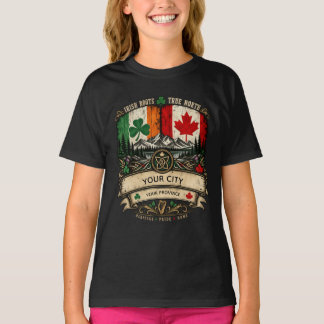 Camiseta Bandeira personalizada irlandesa canadense Cidade
