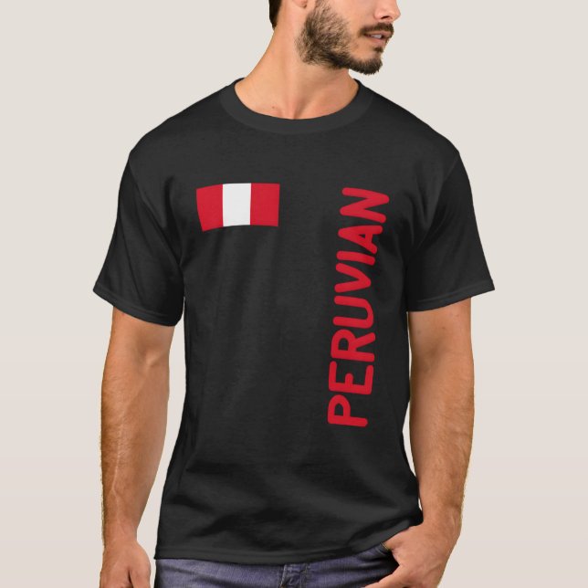 Camiseta Bandeira Peruana e Raízes do Peru (Frente)