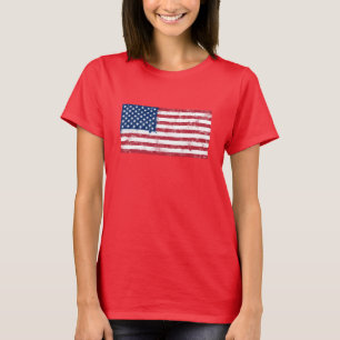 Camiseta Bandeira Pintada por Splatter dos EUA