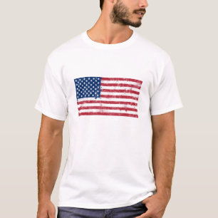 Camiseta Bandeira Pintada por Splatter dos EUA