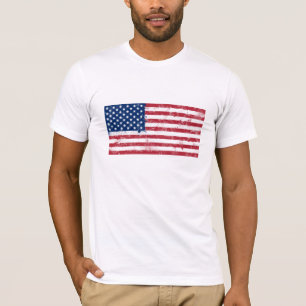 Camiseta Bandeira Pintada por Splatter dos EUA