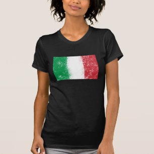 Camiseta Bandeira pintada Splatter do Grunge de Italia