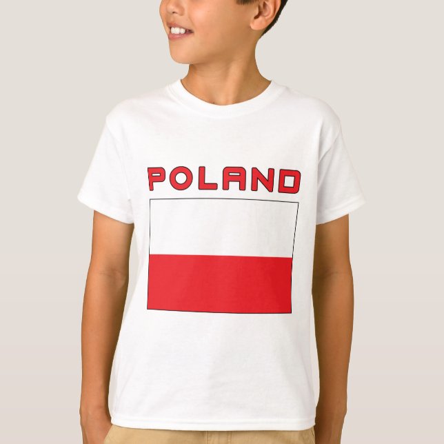 Camiseta Bandeira polonesa com Polônia (Frente)