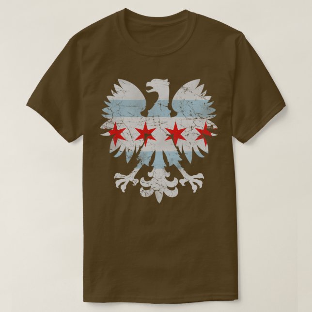 Camiseta Bandeira Polonesa de Chicago (Frente do Design)