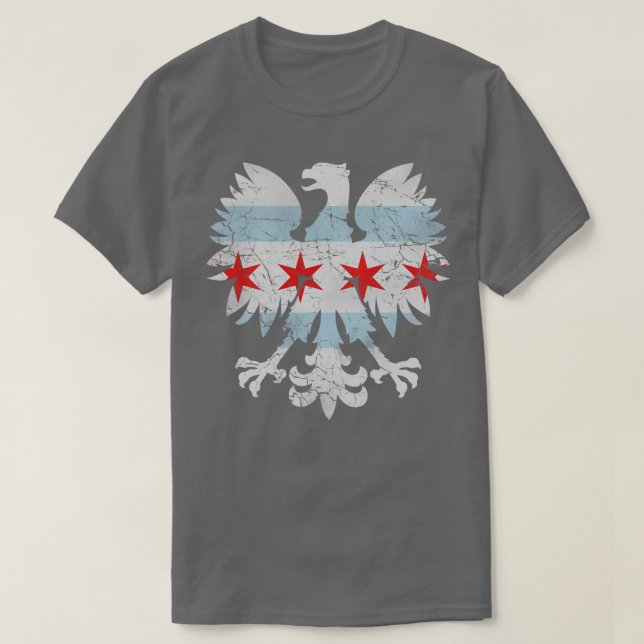 Camiseta Bandeira Polonesa de Chicago (Frente do Design)