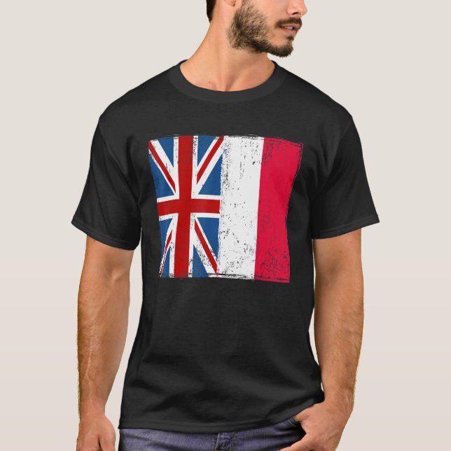 Camiseta Bandeira Polonesa e União Jack Flag & Polska Ideia (Frente)