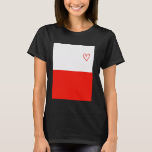 Camiseta Bandeira Polônia Polonesa Coração Orgulhosa Patrim