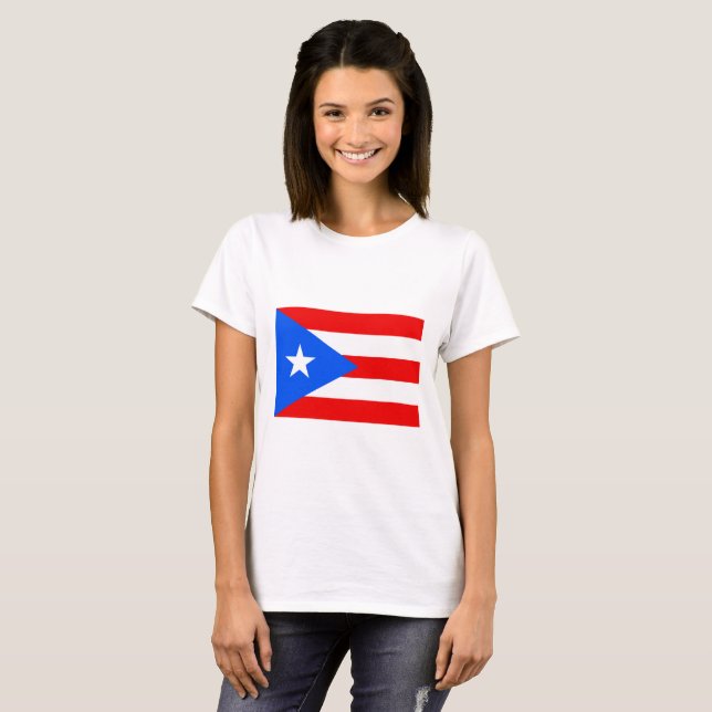 Camiseta Bandeira Porto Rico (Frente Completa)